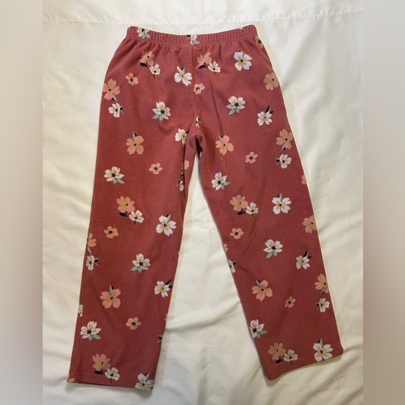 Girls Carters size 7 pink floral pajama pants - Picture 3 of 4